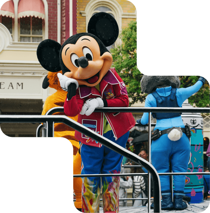 Imagem temática da BRZ Tours em um parque de Orlando